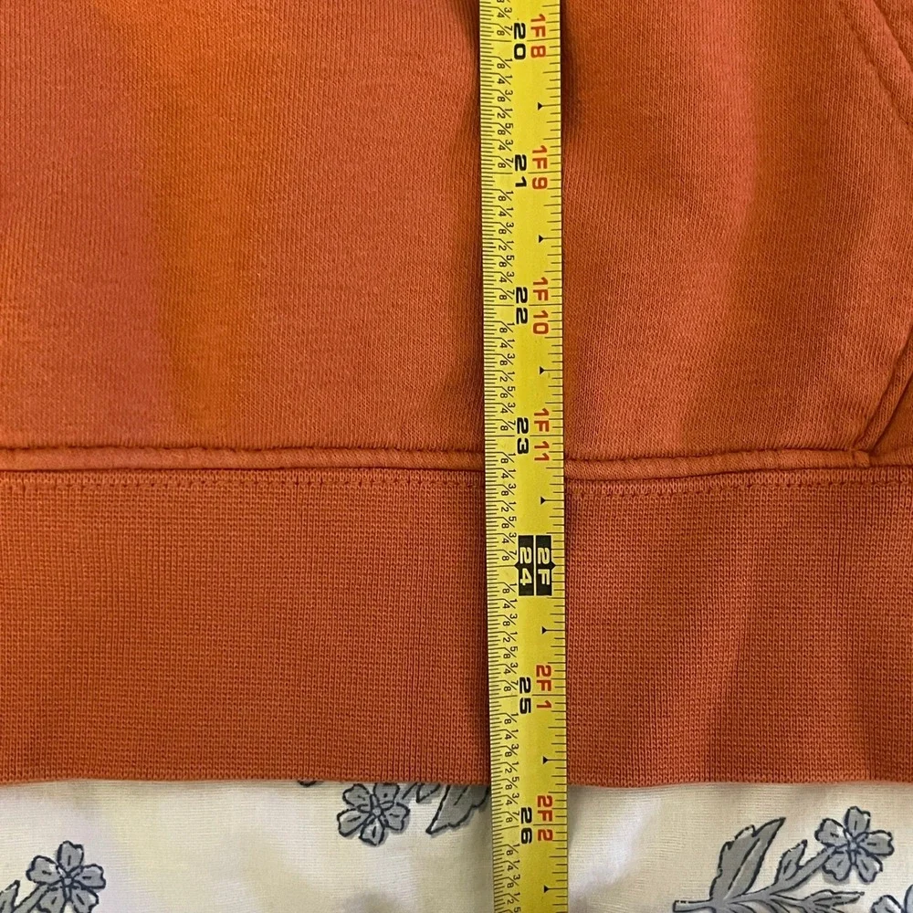 Nike Mens Club Fleece Hoodie Burnt Orange Pullover Sweatshirt BV2654-813 L